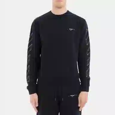 OFF-WHITE Printed Cotton Sweatshirt Black