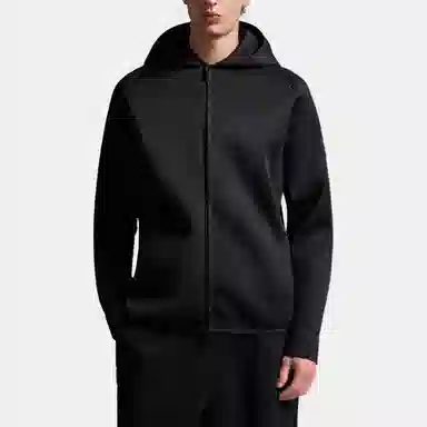 Moncler Neoprene Zip-Up Hoodie