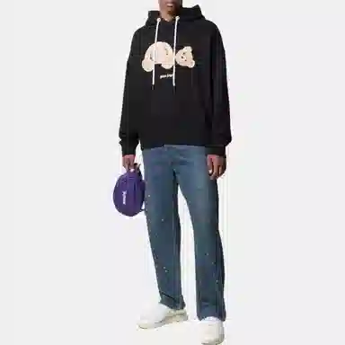 Palm Angels Bear Hoodie Black