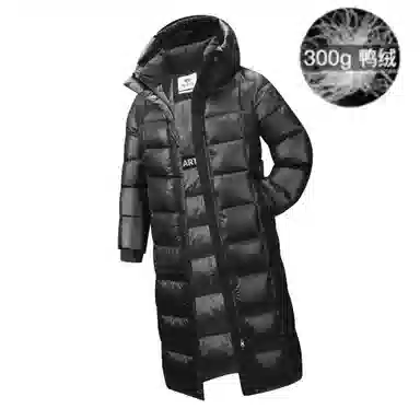 坦博尔 连帽厚款纯色长袖羽绒服 女款