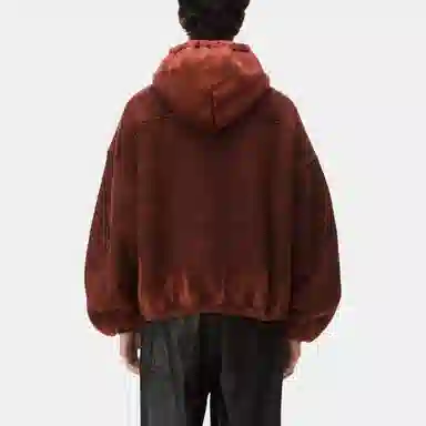 Alexander Wang SS24 Loose Pullover Hoodie Red