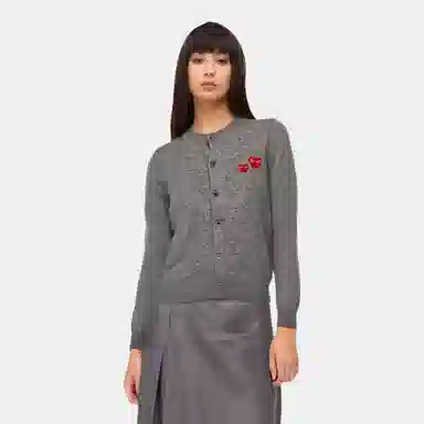 CDG Play Cardigan Grey