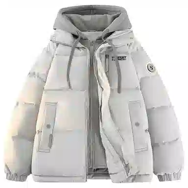 PRESSURE Basic Retro Hooded Puffer Jacket