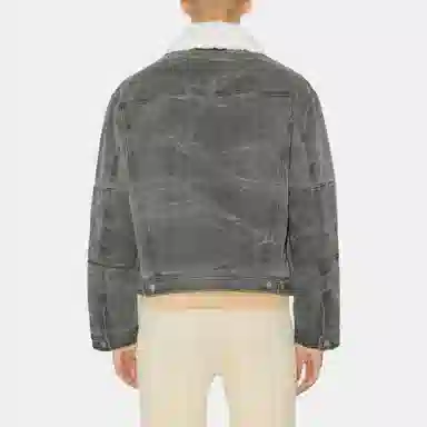 Acne Studios Quilted Denim Jacket Carbon Grey