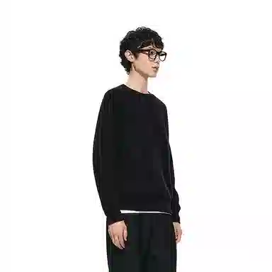 速写 纯色简约日常宽松柔软毛衣 男款