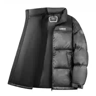 坦博尔 运动印花高充立领面包羽绒服 男女同款