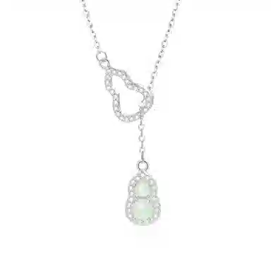 老凤祥 流光葫芦 闪耀轻奢高级感百搭新中式 小众葫芦设计 日常通勤百搭气质 精美#好运天然 玉髓 项链 女款