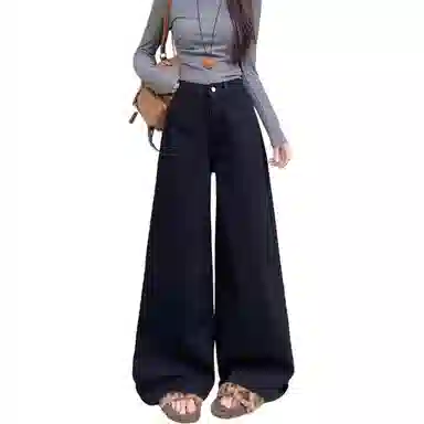 如续 高腰宽松百搭时尚牛仔裤 女款