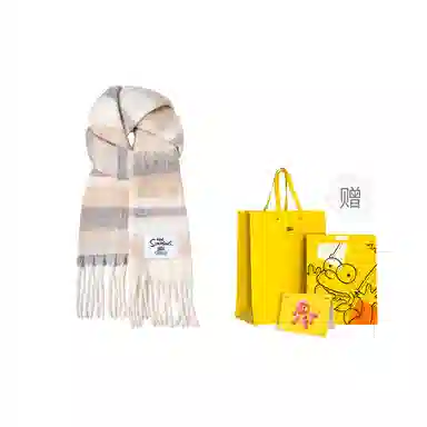 The Simpsons Plaid Gradient Scarf
