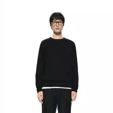 速写 纯色简约日常宽松柔软毛衣 男款