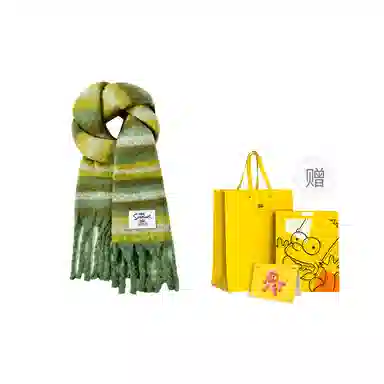The Simpsons Plaid Gradient Scarf