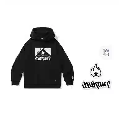 BURNIN Hoodie Square Logo Print