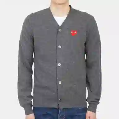 CDG Play Cardigan Grey