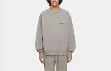 Fear of God Essentials FW21 Pullover Crewneck Dark Heather Oatmeal