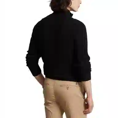 Polo Ralph Lauren Half-Zip Cable Knit Sweater Black
