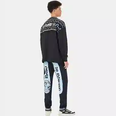 EVISU Daruma M Print Slim Jeans