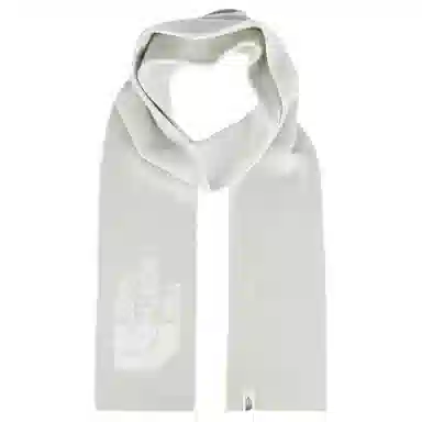 The North Face Logo Acrylic Scarf White Sand