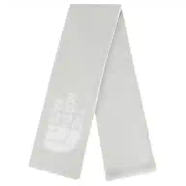 The North Face Logo Acrylic Scarf White Sand
