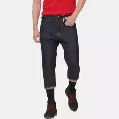 EVISU Denim Cropped Jeans