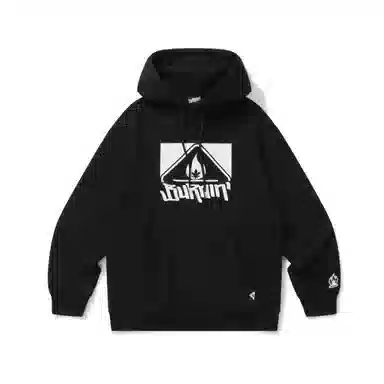 BURNIN Hoodie Square Logo Print