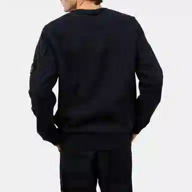 Stone Island Logo Crewneck Sweatshirt Black