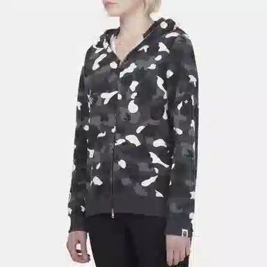 A BATHING APE City Camo Shark Full Zip Hoodie Black