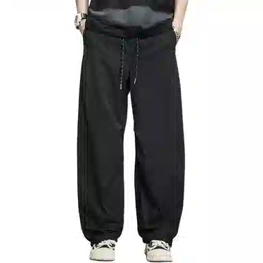 童先森 潮流纯色中腰长裤休闲裤 男款