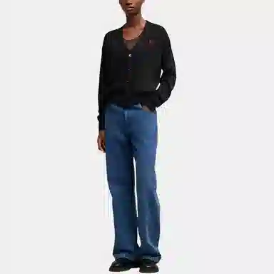 AMIPARIS FW24 Cardigan Knit Sweater Black