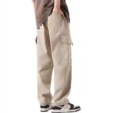 Tongxiansen Retro Straight Multi-Pocket Loose Casual Pants Men