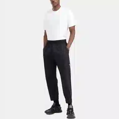 Y-3 Logo Tapered Sweatpants Black