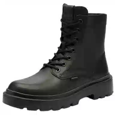 COACH Combat Leather Boots Black