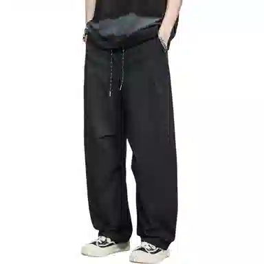 童先森 潮流纯色中腰长裤休闲裤 男款