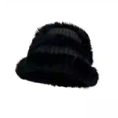 艾佳微 暖暖针织保暖防寒毛绒绒包头显脸小 毛线 绒线帽 男女同款情侣款