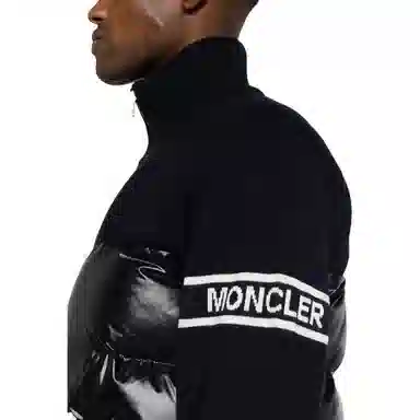 Moncler Padded Wool Blend Cardigan