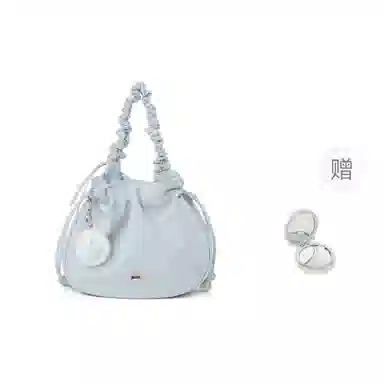 稻草人 褶皱设计小众设计百搭通勤镜子挂件 聚氨酯革 单肩包 常规 女款 多色