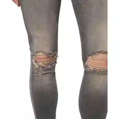 REPRESENT FW22 Grey Distressed Skinny Jeans