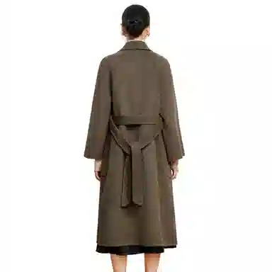 富铤 纯色翻领气质大衣 女款