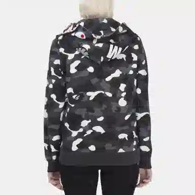 A BATHING APE City Camo Shark Full Zip Hoodie Black