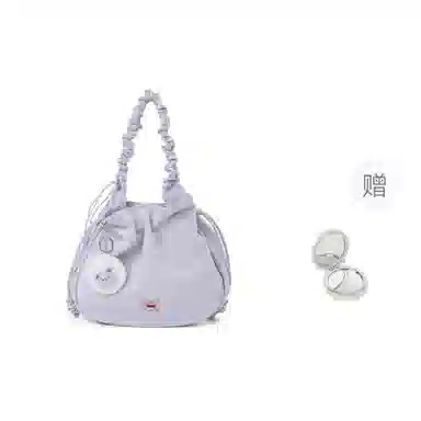 稻草人 褶皱设计小众设计百搭通勤镜子挂件 聚氨酯革 单肩包 常规 女款 多色