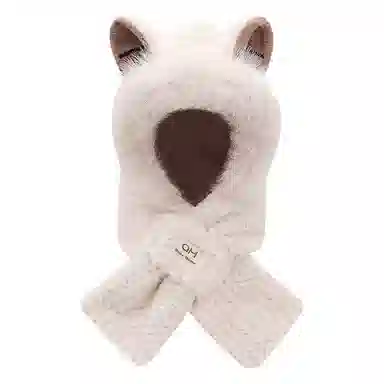 啄木鸟 可爱狐狸耳一体 秋冬保暖加厚护耳防风显脸小 聚酯纤维 斗篷帽 女款