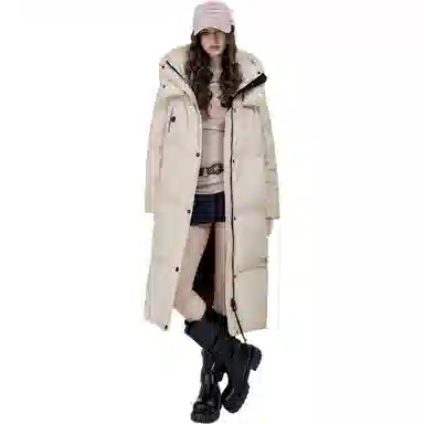 鸭鸭 长款保暖极寒加厚羽绒服 男女同款