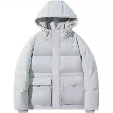 鸭鸭 连帽字母大口袋保暖厚款羽绒服 男款