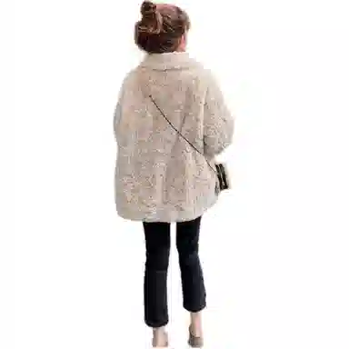 邓大喵 学生中长款小香风韩版宽松皮草 女款