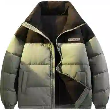 鸭鸭 立领拼色休闲短款羽绒服 男款