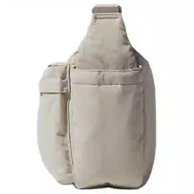 UNIQLO Multi-Pocket Nylon Shoulder Bag Beige