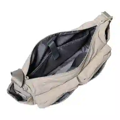 UNIQLO Multi-Pocket Nylon Shoulder Bag Beige