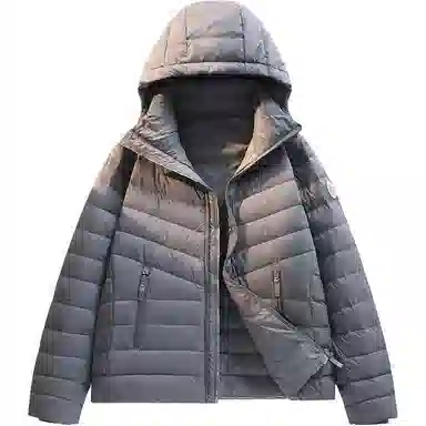 鸭鸭 轻薄休闲保暖连帽短款羽绒服 男女同款