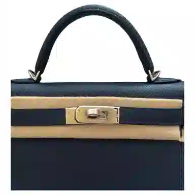 HERMES Mini Kelly Epsom 7K Bleu Abysse
