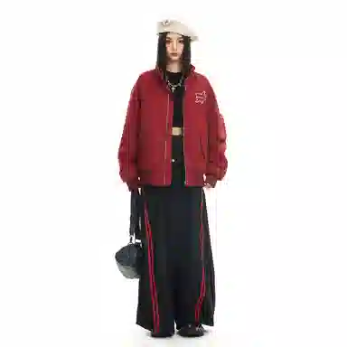 The Simpsons Streetwear Graffiti Embroidered Down Jacket