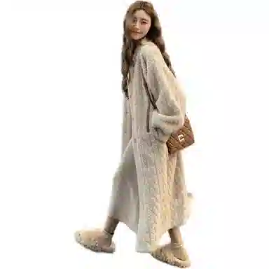 邓大喵 时尚宽松长袖皮草 女款